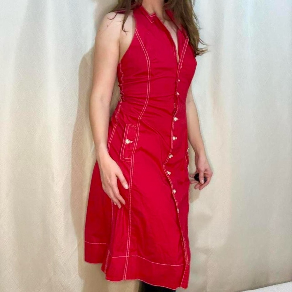 Vintage Byron Lars Red Midi Dress